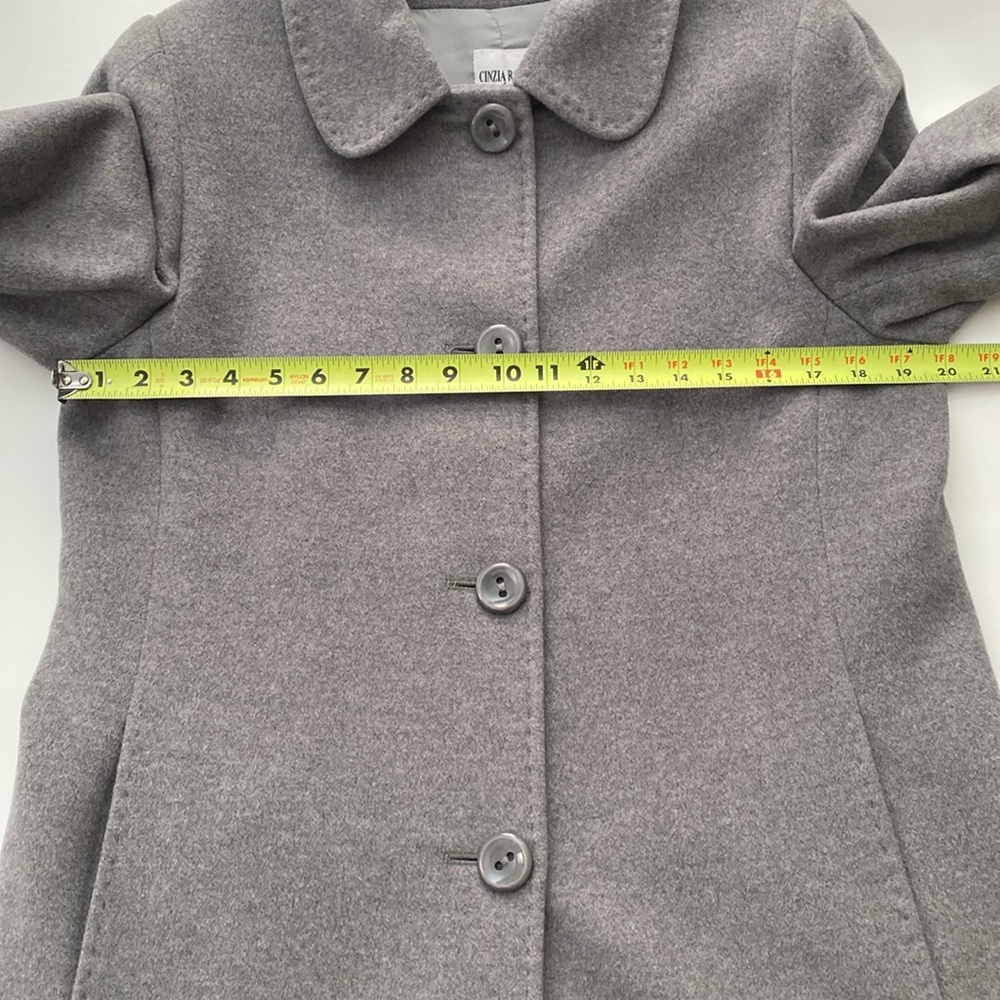 Cinzia Rocca Grey Wool Size 12 Coat - Picture 3 of 7